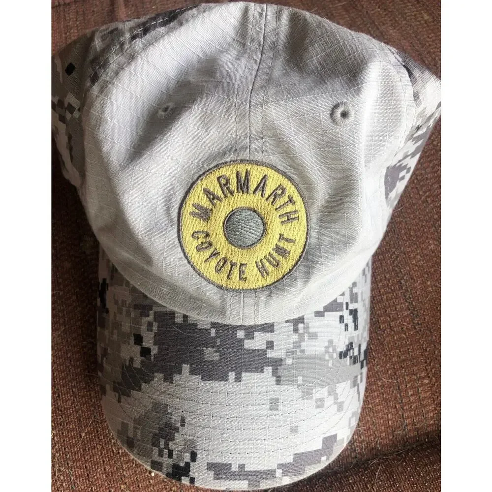 Marmarth Coyote Hunt Sports Baseball Cap Gray Cammo Cloth Strapback Hat